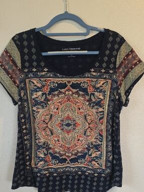 Lucky Brand Persian Print Top